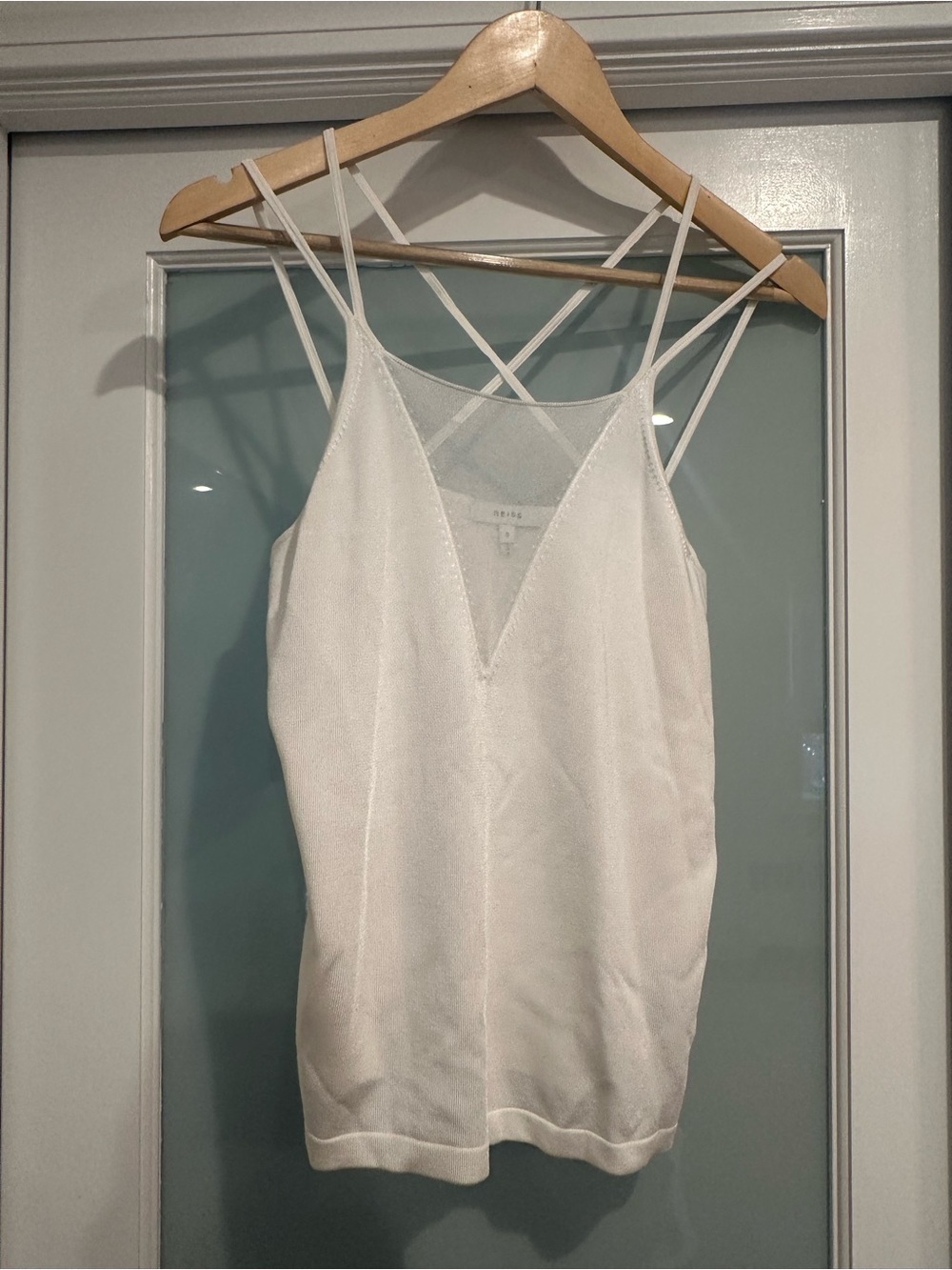 Reiss White Strappy V-Neck Camisole